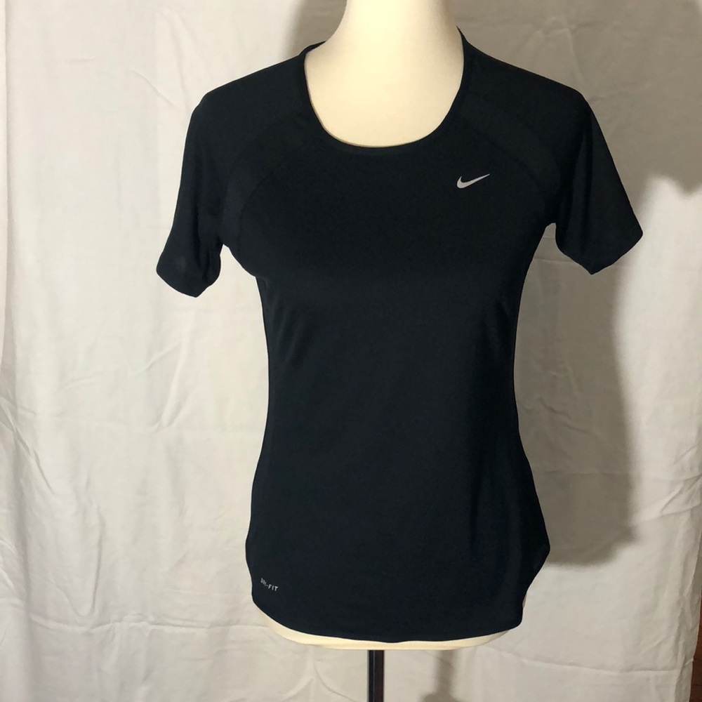🌹Nike Dri - Fit black workout top Sz S - Picture 1 of 4